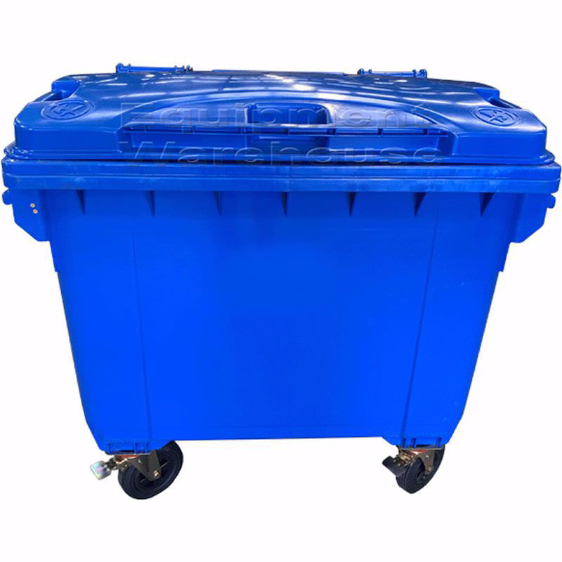 660 Litre Wheelie Bin Blue Waste Bins Forklift and Crane Waste Bins