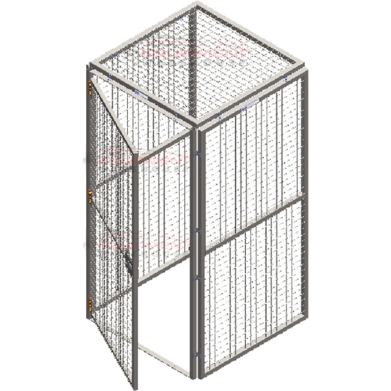 Picture of Wire Mesh Storage Cage Small No Back (Wall Positioned)