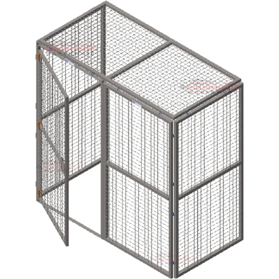Picture of Wire Mesh Storage Cage Large No Back End Gate